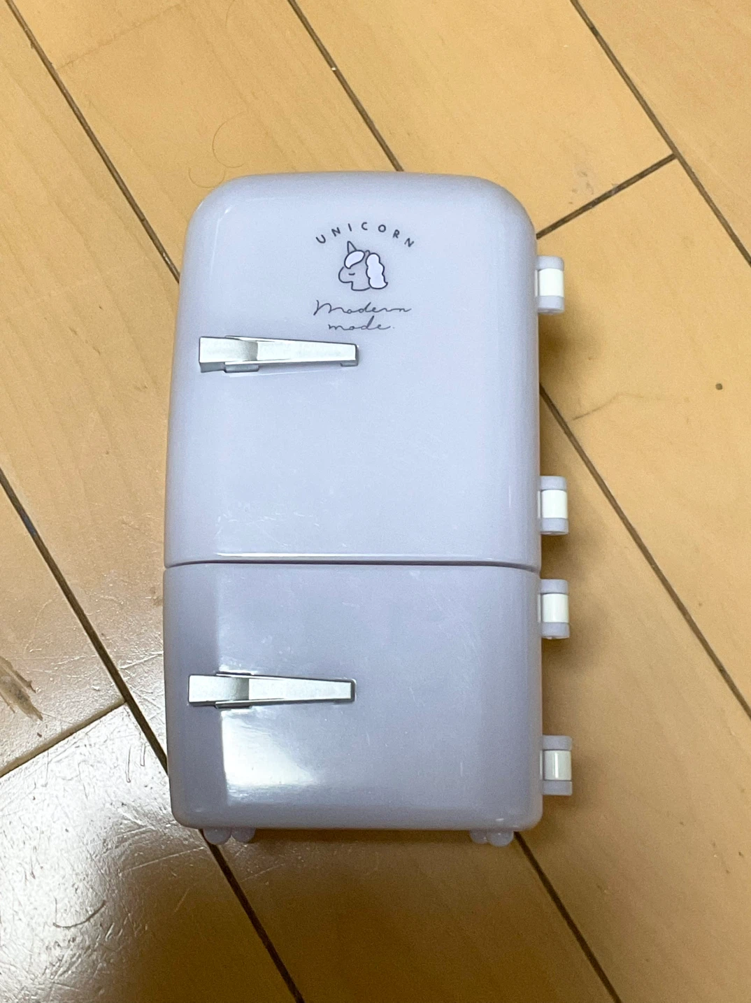 冷蔵庫型 ペン入れ パープル