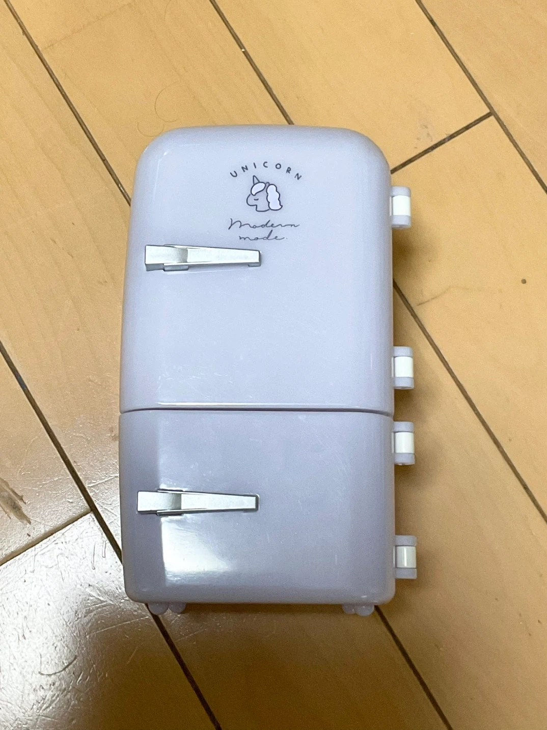 冷蔵庫型 ペン入れ パープル