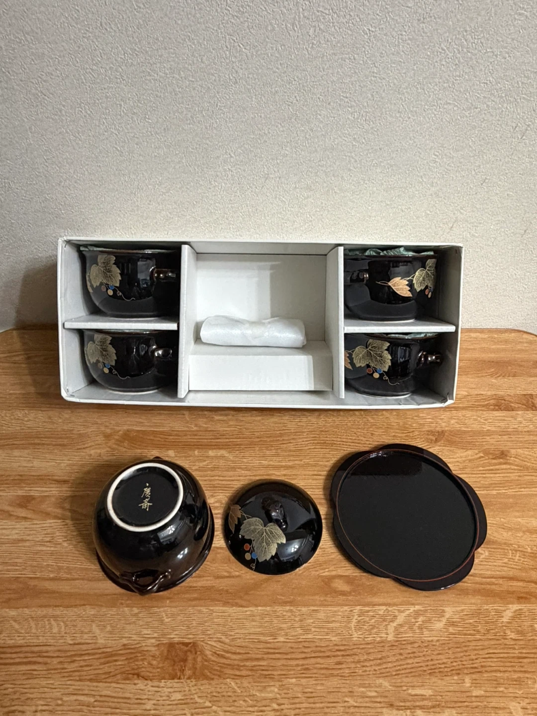 ⭐︎新品⭐︎廣斎 蓋付き碗 茶托付 5客セット 箸置き付きの写真3枚目