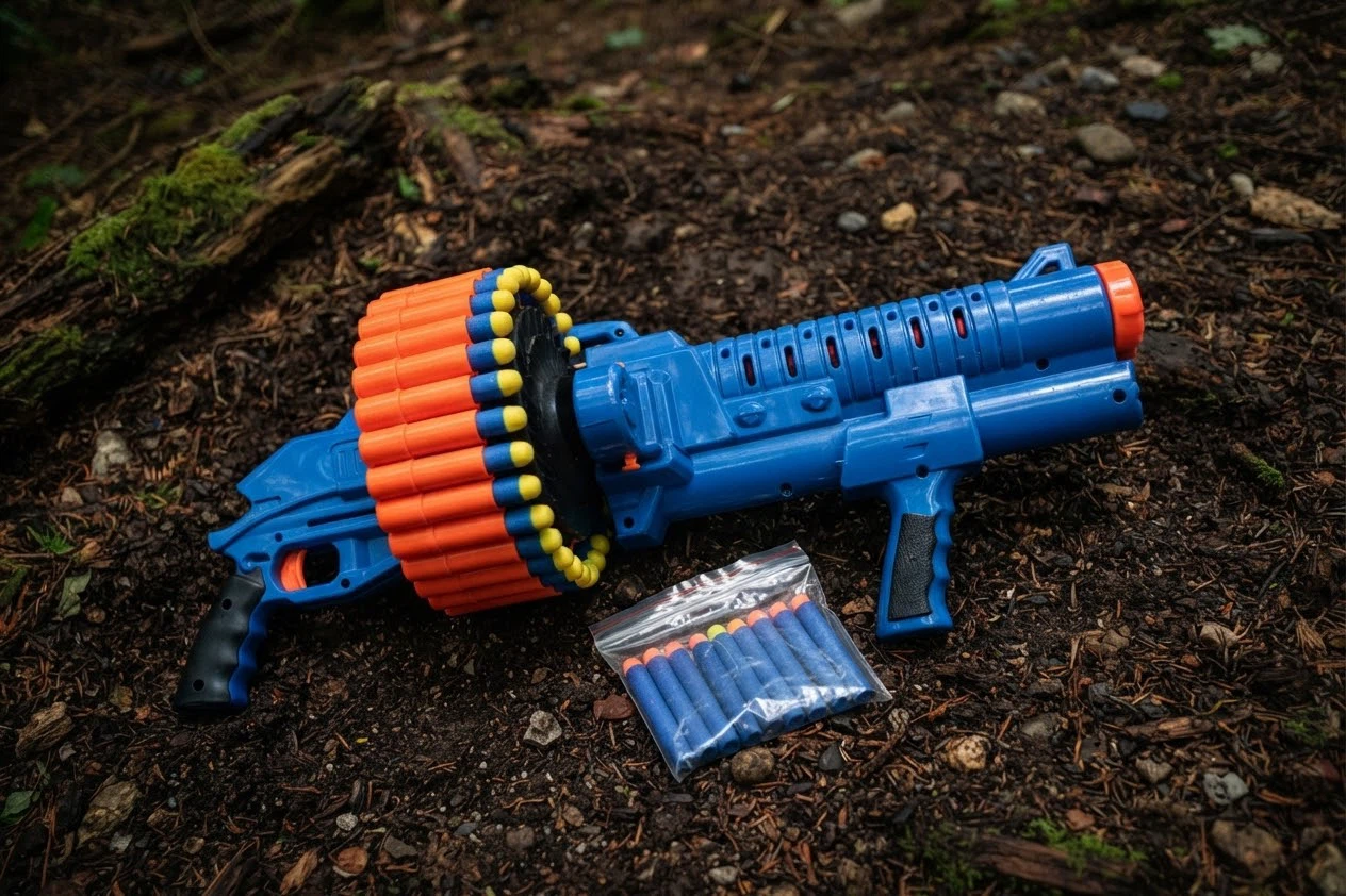 ナーフ トイガン 青 ドラムマガジン