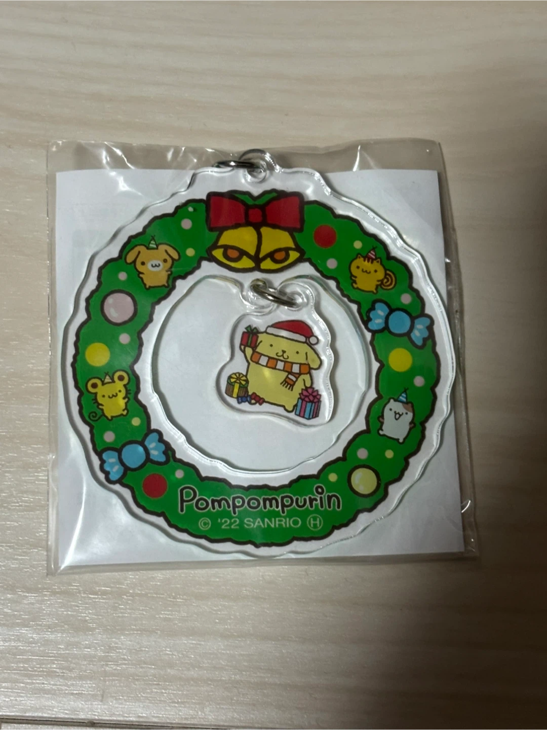 ポムポムプリン リース風 アクリルチャーム