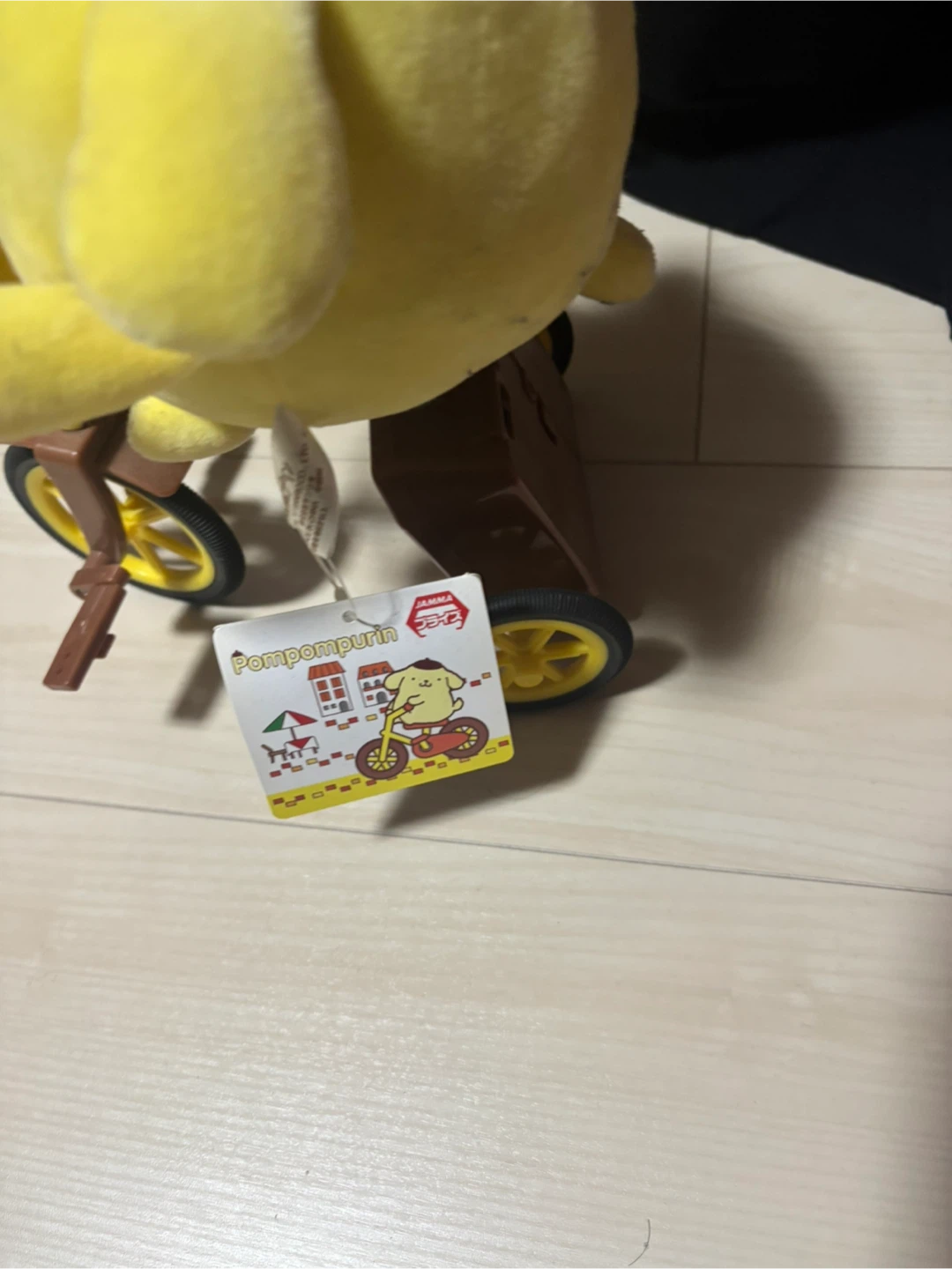 ポムポムプリン 自転車 ぬいぐるみの写真2枚目