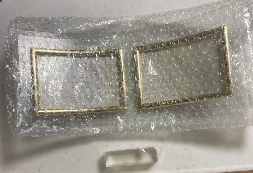 キシマ ガラス製フォトフレーム 2面 感謝をこめての写真4枚目