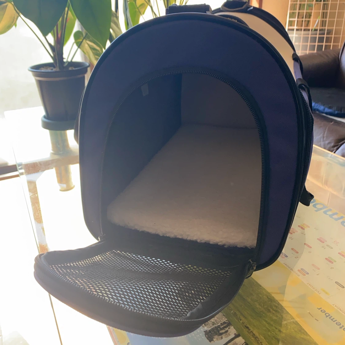 ペット用キャリーバッグと防寒マット、給水器のセットの写真2枚目