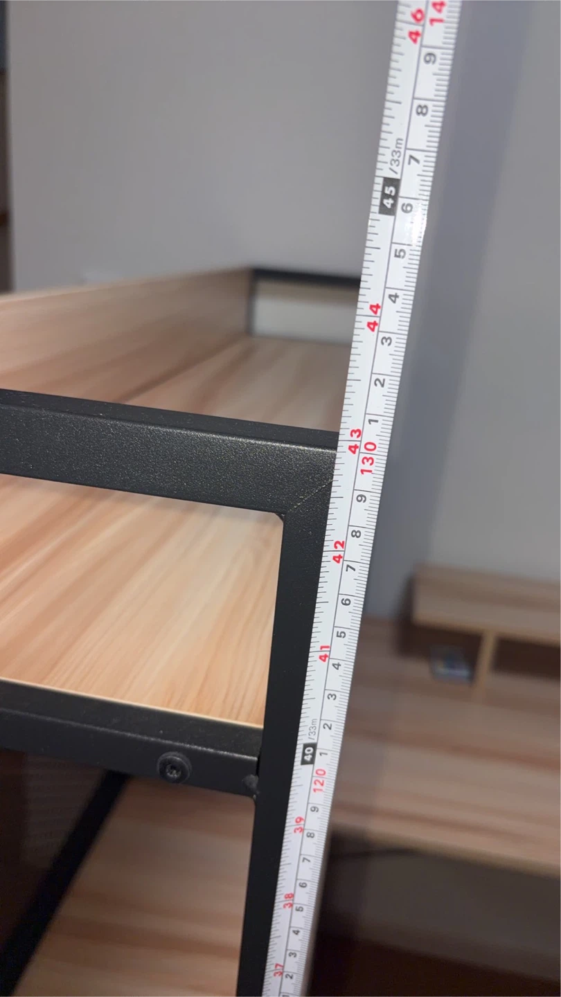 ※分解済み　デスク ＆ ラックセット 収納棚 木目調 黒フレームの写真2枚目