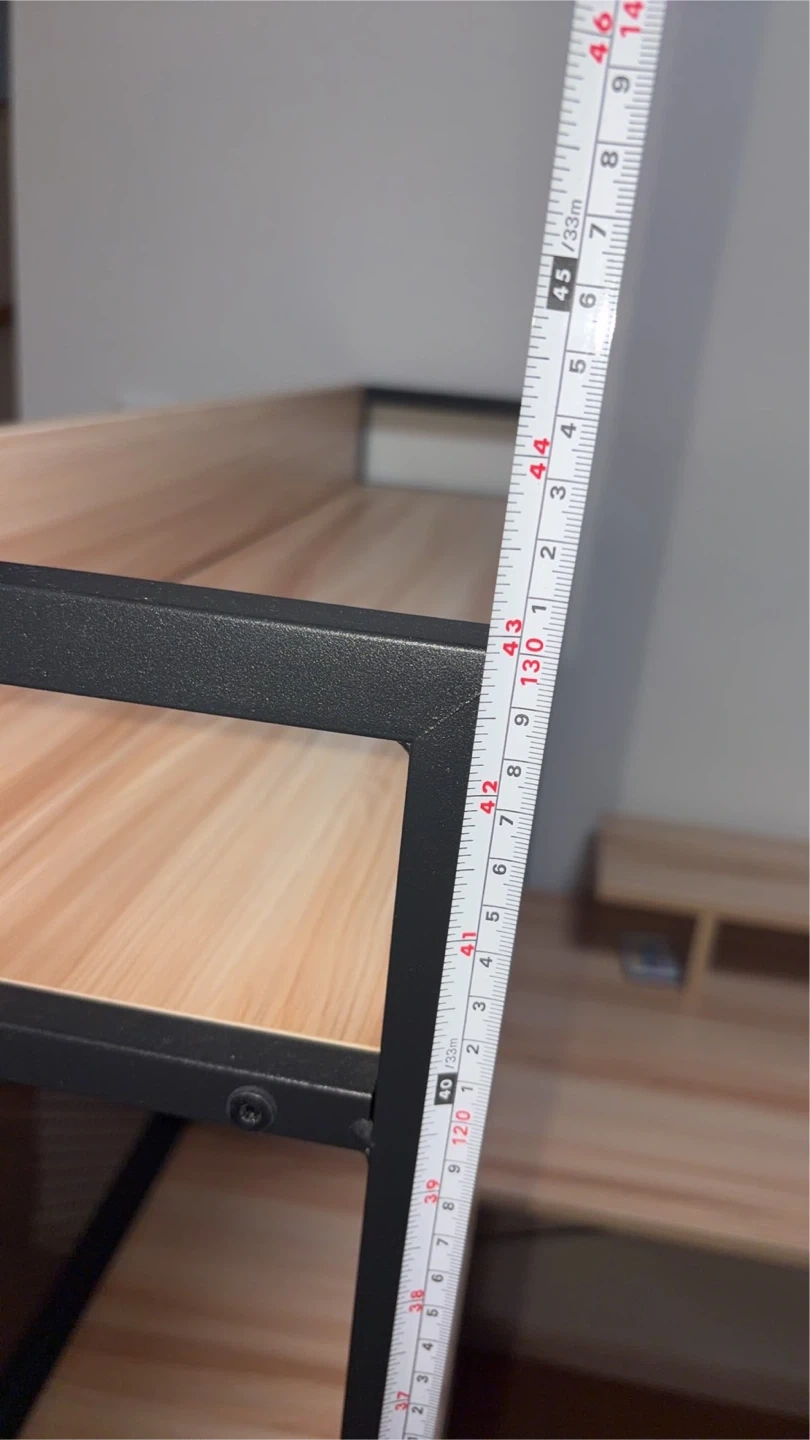 ※分解済み デスク & ラックセット 収納棚 木目調 黒フレームの写真2枚目