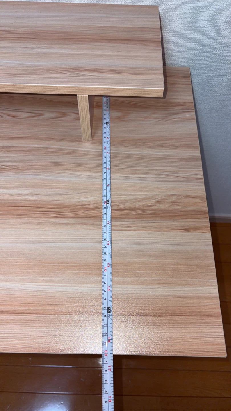 ※分解済み　デスク ＆ ラックセット 収納棚 木目調 黒フレームの写真4枚目