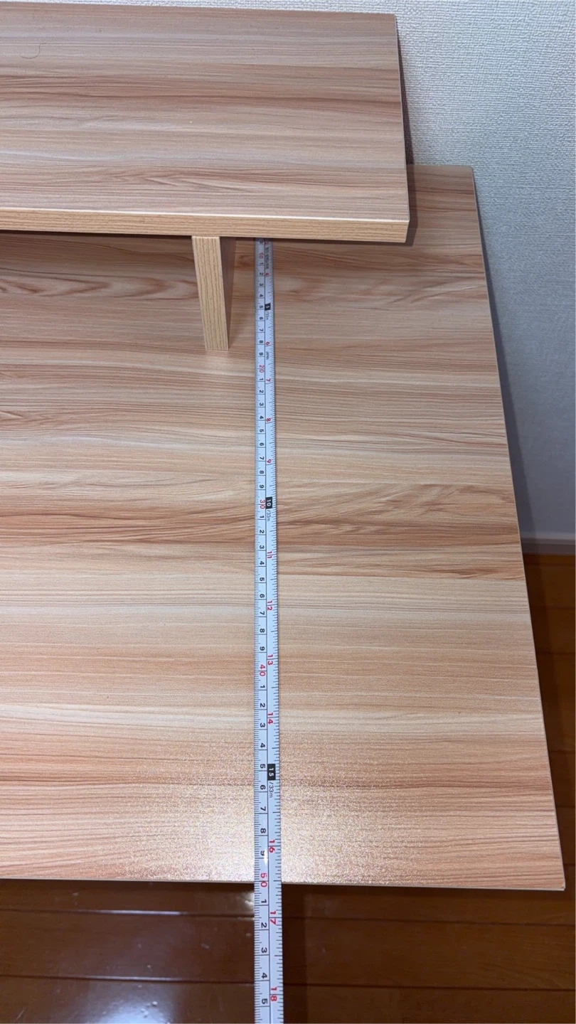 ※分解済み デスク & ラックセット 収納棚 木目調 黒フレームの写真4枚目