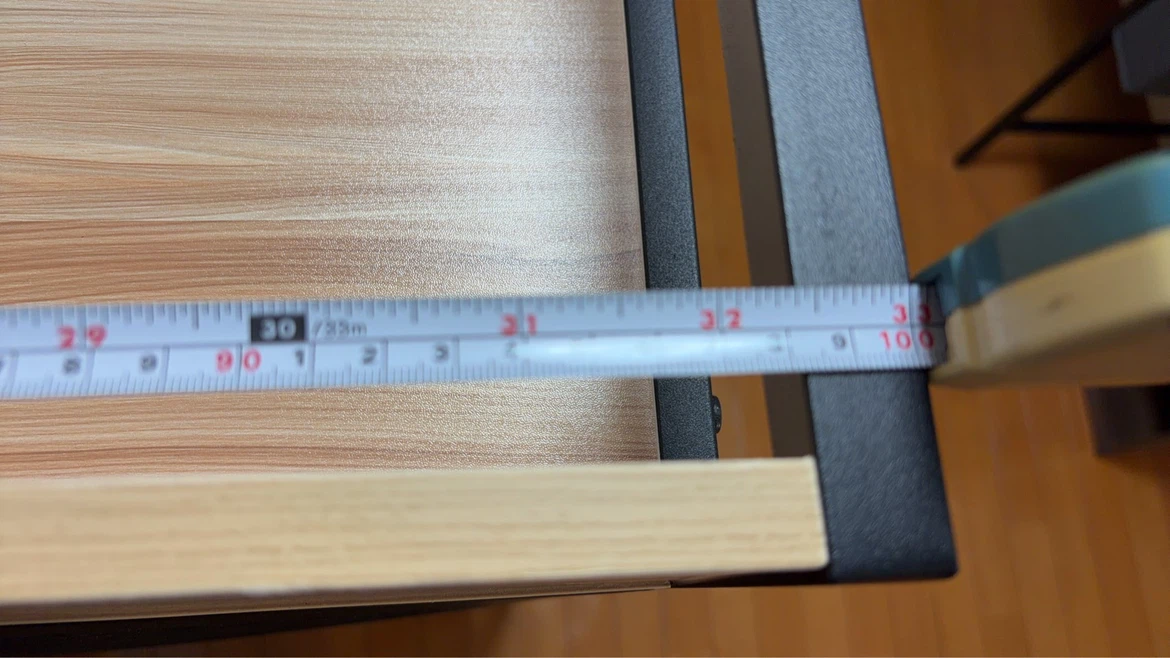※分解済み　デスク ＆ ラックセット 収納棚 木目調 黒フレームの写真5枚目