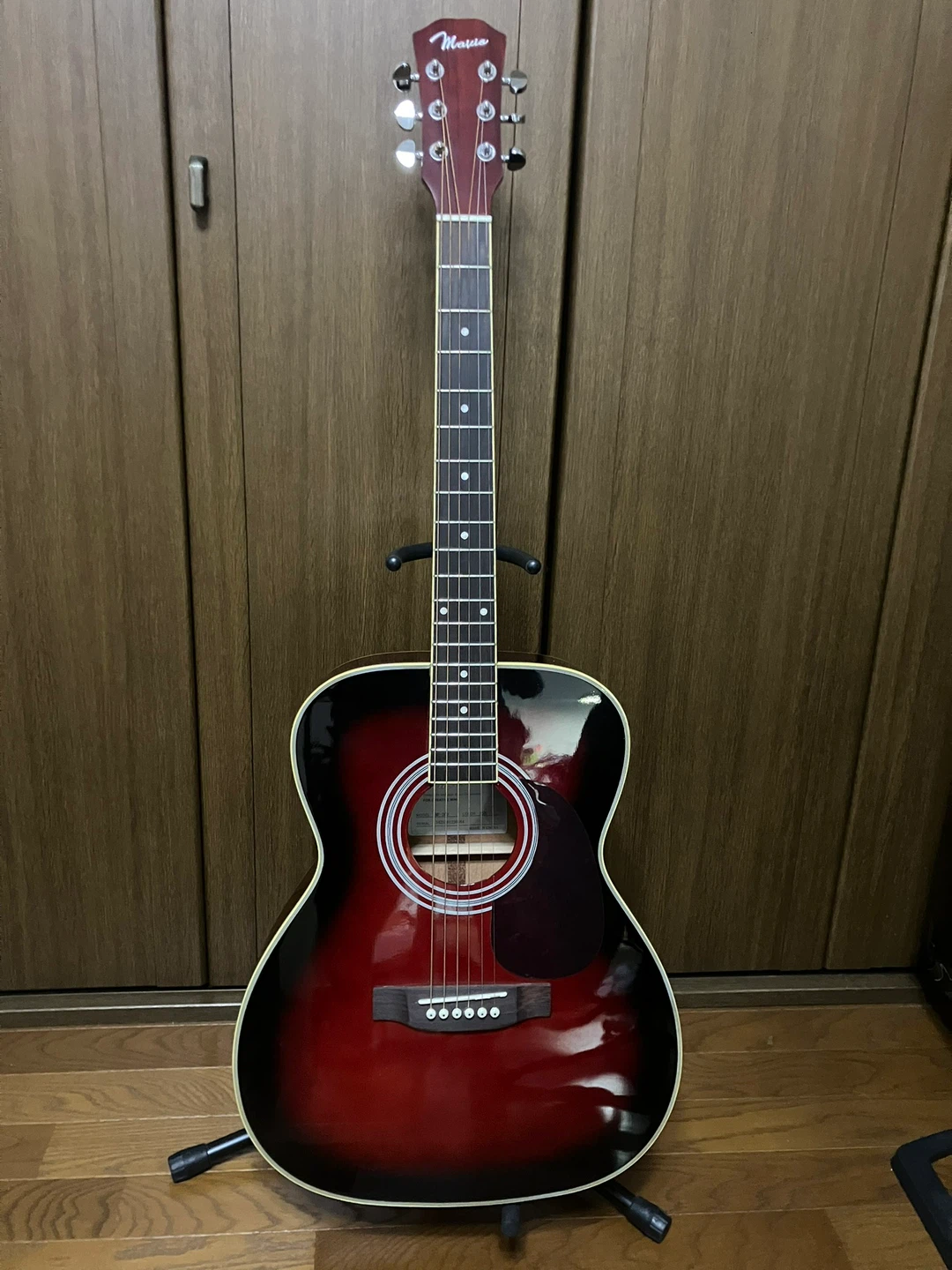 最終価格。メイビス　アコースティックギター サンバーストの写真2枚目