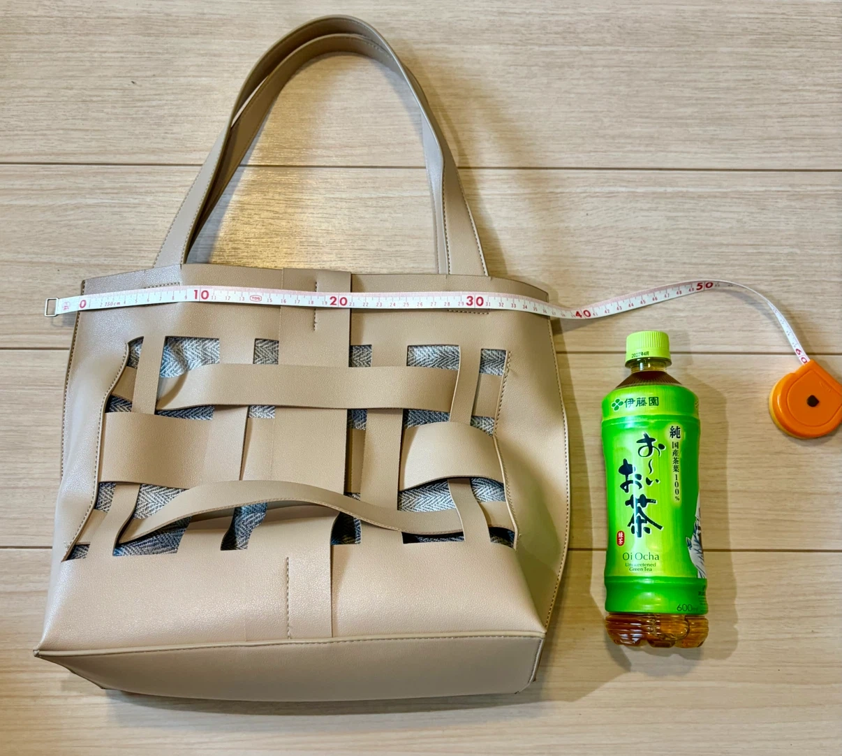 トートバッグ ベージュ 編み込みデザイン✨の写真3枚目