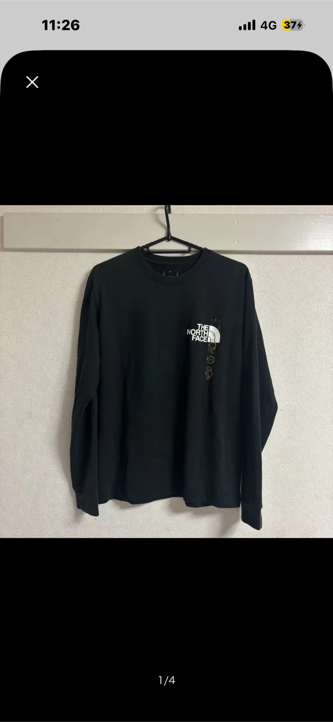 ザノースフェイス 長袖Tシャツ ブラック Lサイズ