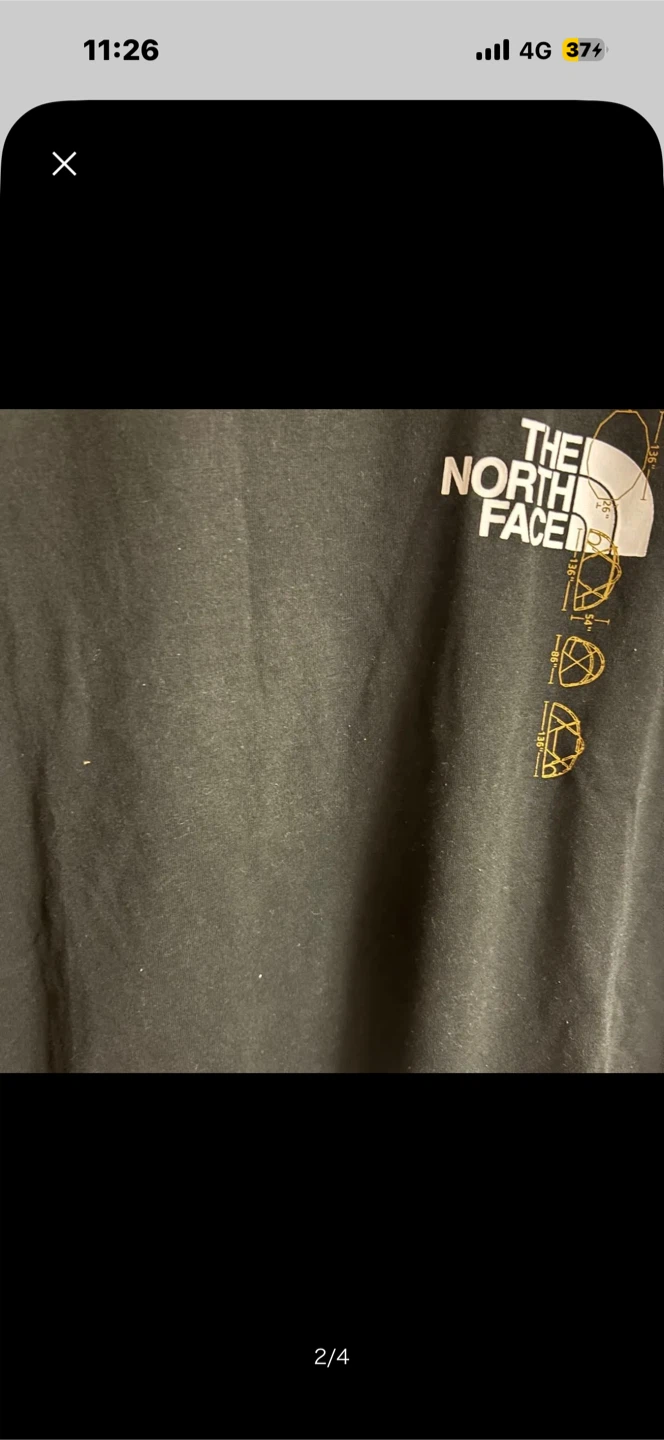 ザノースフェイス 長袖Tシャツ ブラック Lサイズの写真2枚目