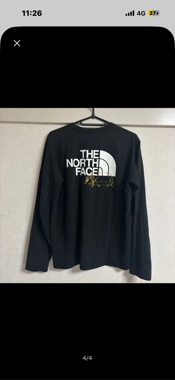 ザノースフェイス 長袖Tシャツ ブラック Lサイズの写真4枚目