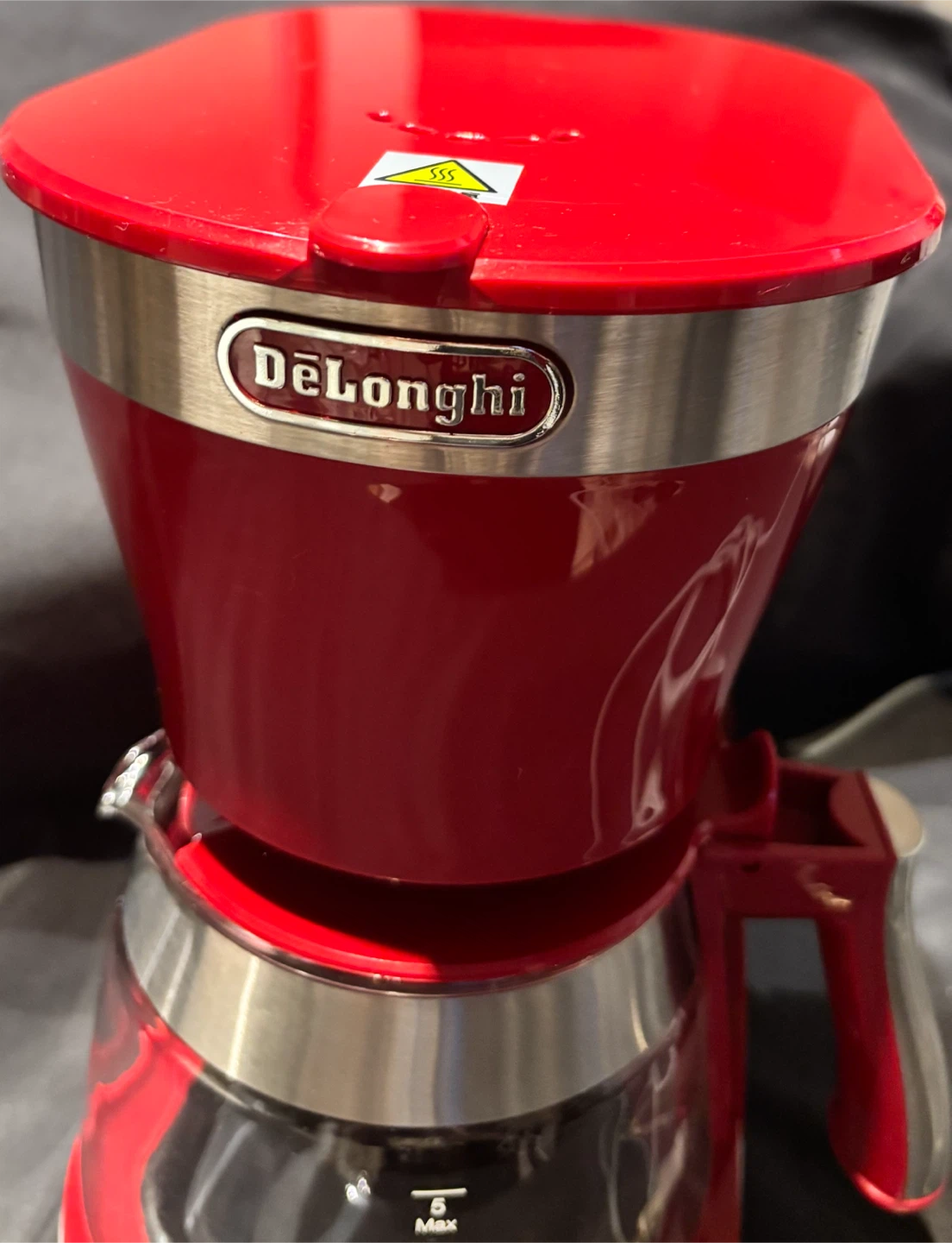 デロンギ ICM12011J-R ドリップコーヒーメーカー レッド アロマ機能　動作確認済の写真2枚目