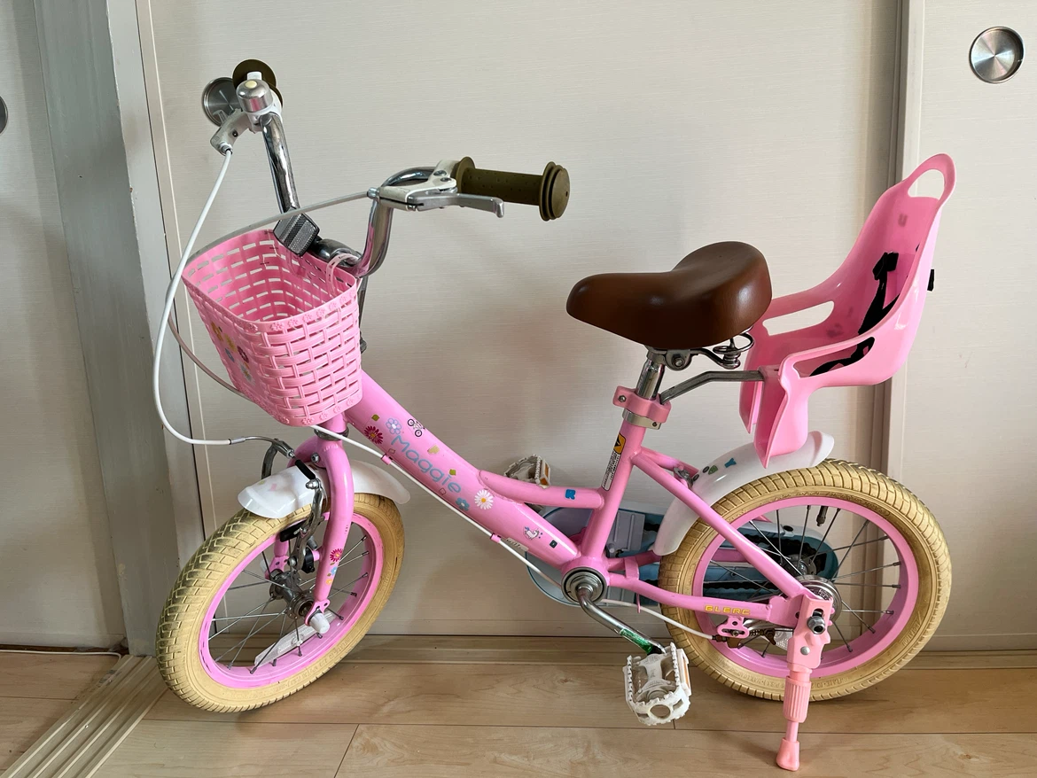 Pink kids bicycle, 14 inch.の写真8枚目