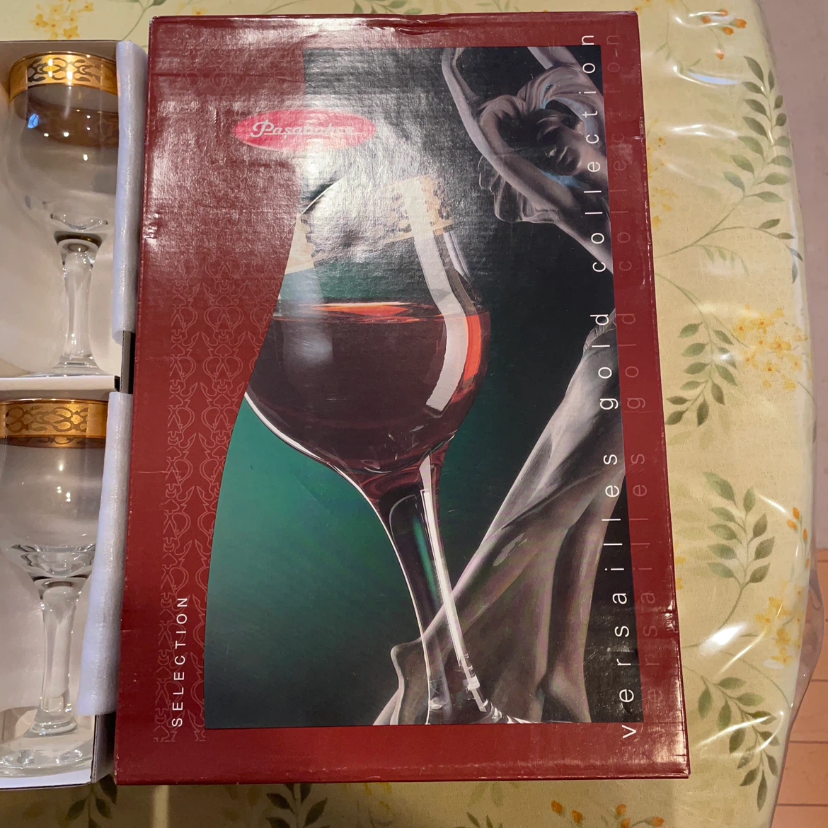【トルコ有名老舗ガラス食器】パシャバチェ ワイングラス 6客セット ゴールドコレクションの写真4枚目