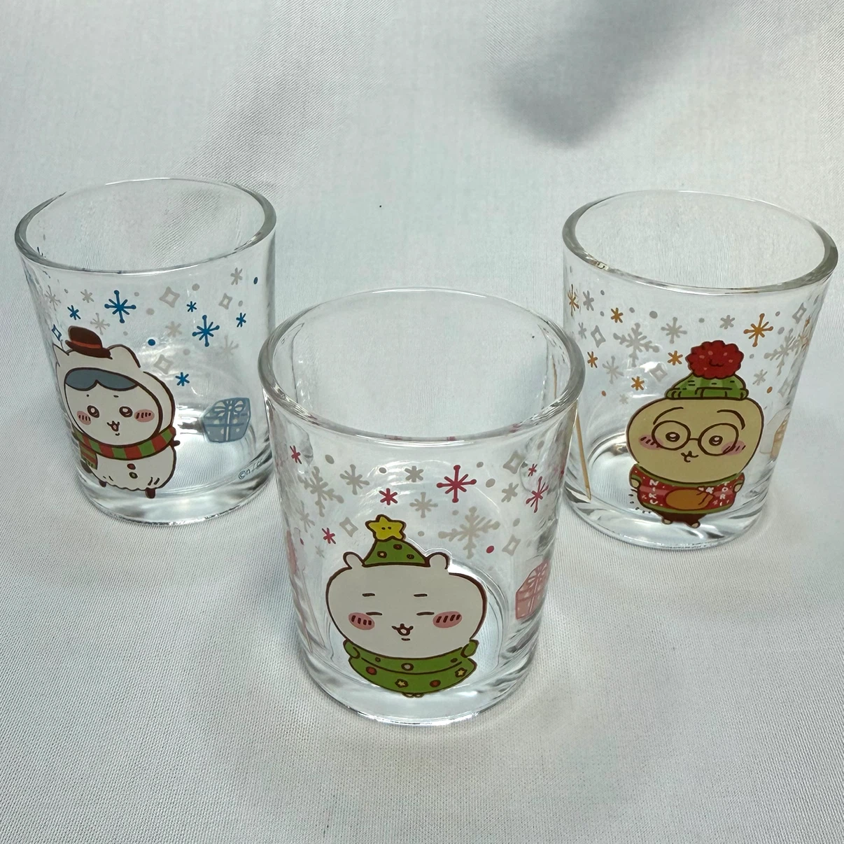 ちいかわ クリスマス ガラスコップ 3個セット