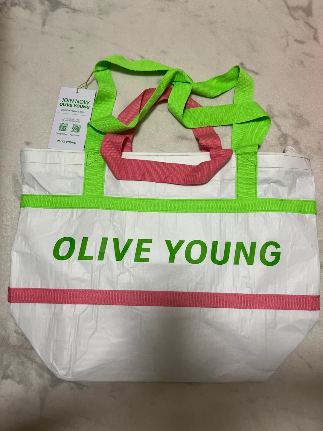 新品 タグ付き 韓国 オリーブヤング ショッピングバッグ
