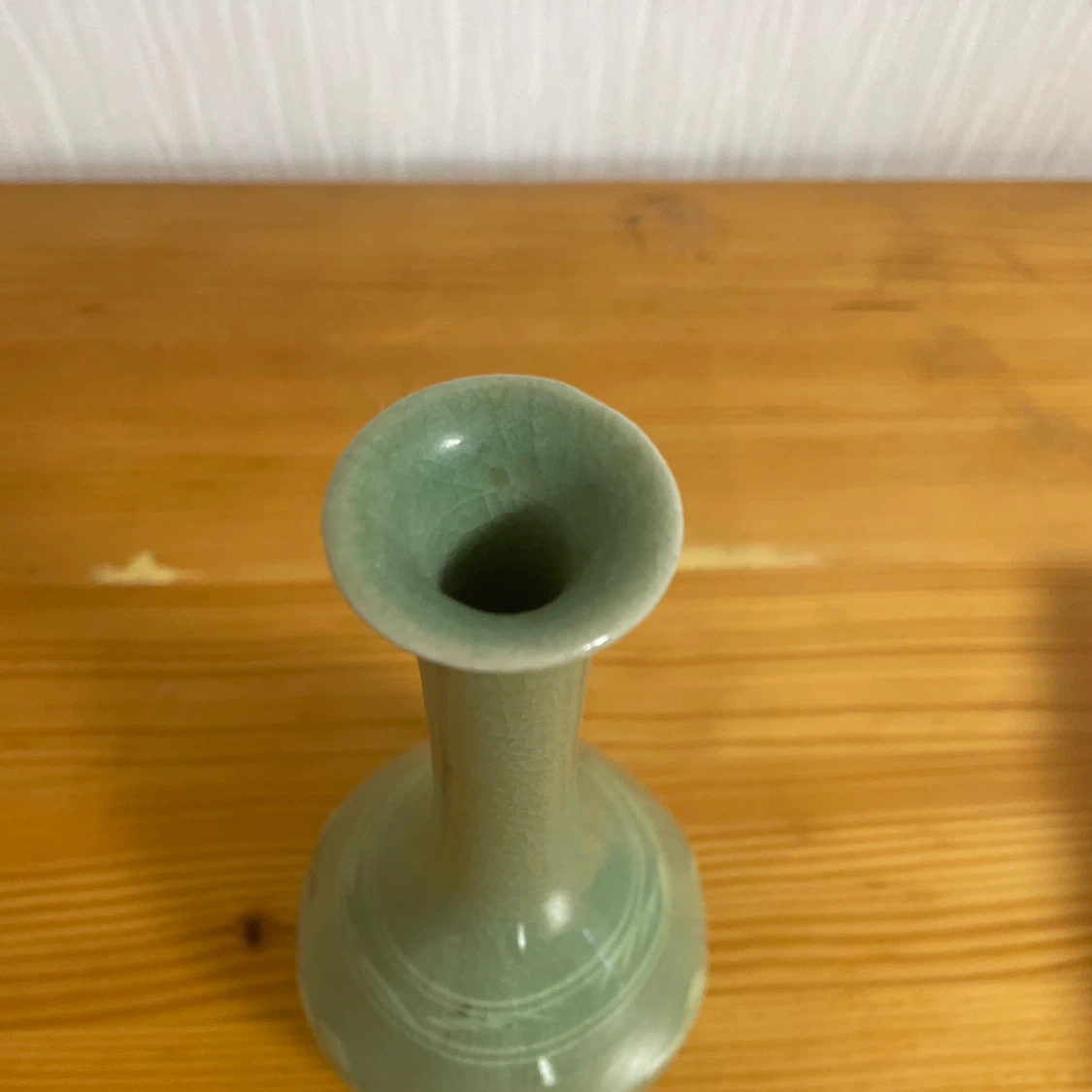 高麗青磁 花瓶 鶴模様 陶器 一輪挿しの写真5枚目