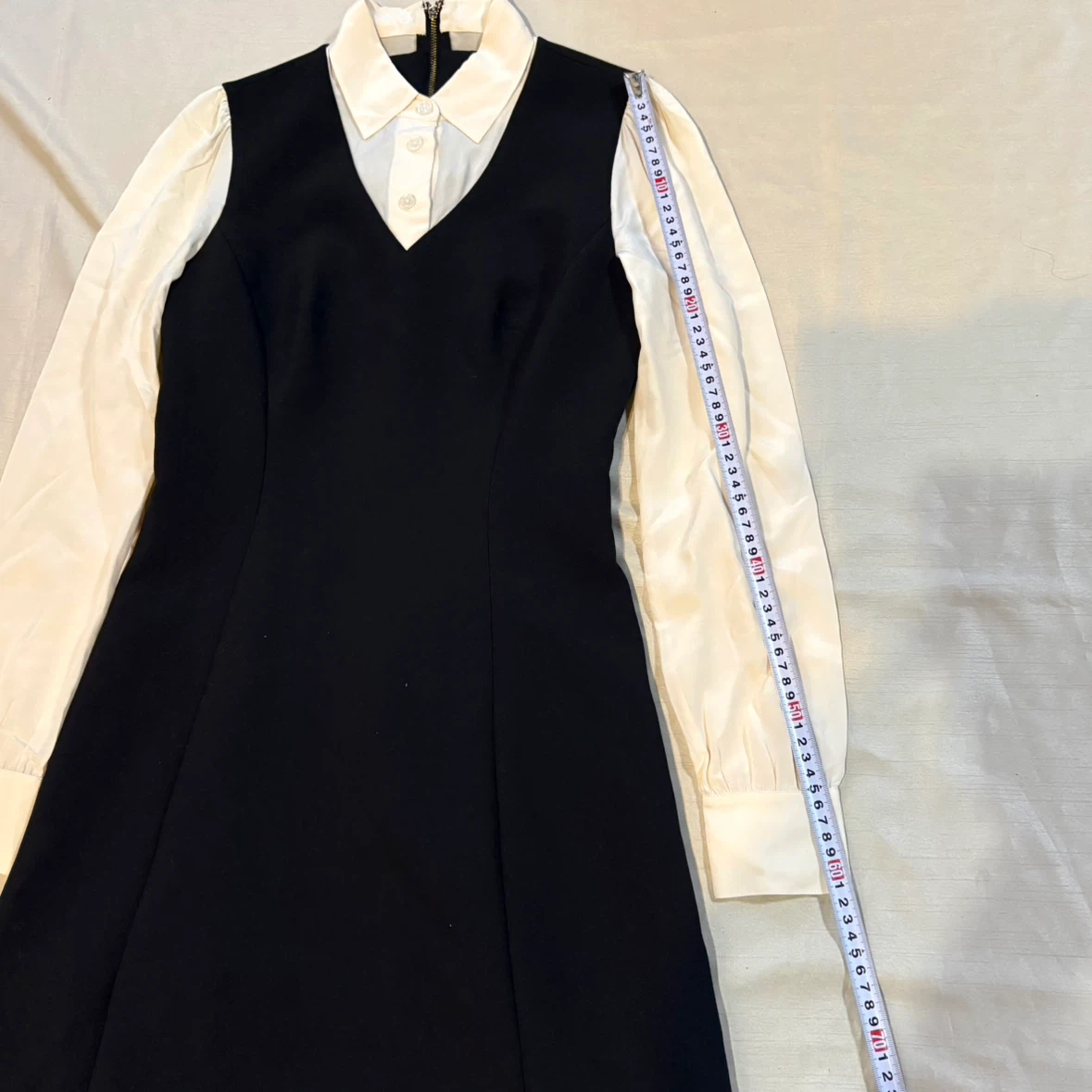 kate spade new york ドッキング長袖 ひざ丈ワンピース 0の写真3枚目