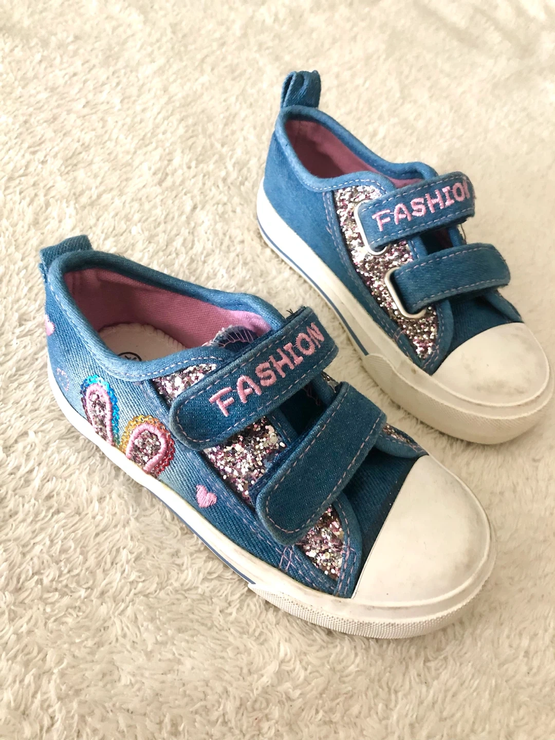 ✨👧キッズ スニーカー デニム ラメ 18.5cm🌟✨