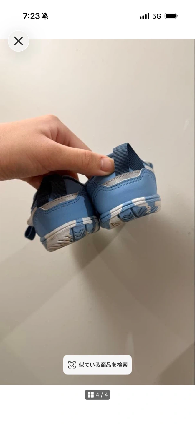 アシックス キッズ スニーカー 13.5cm 水色の写真4枚目