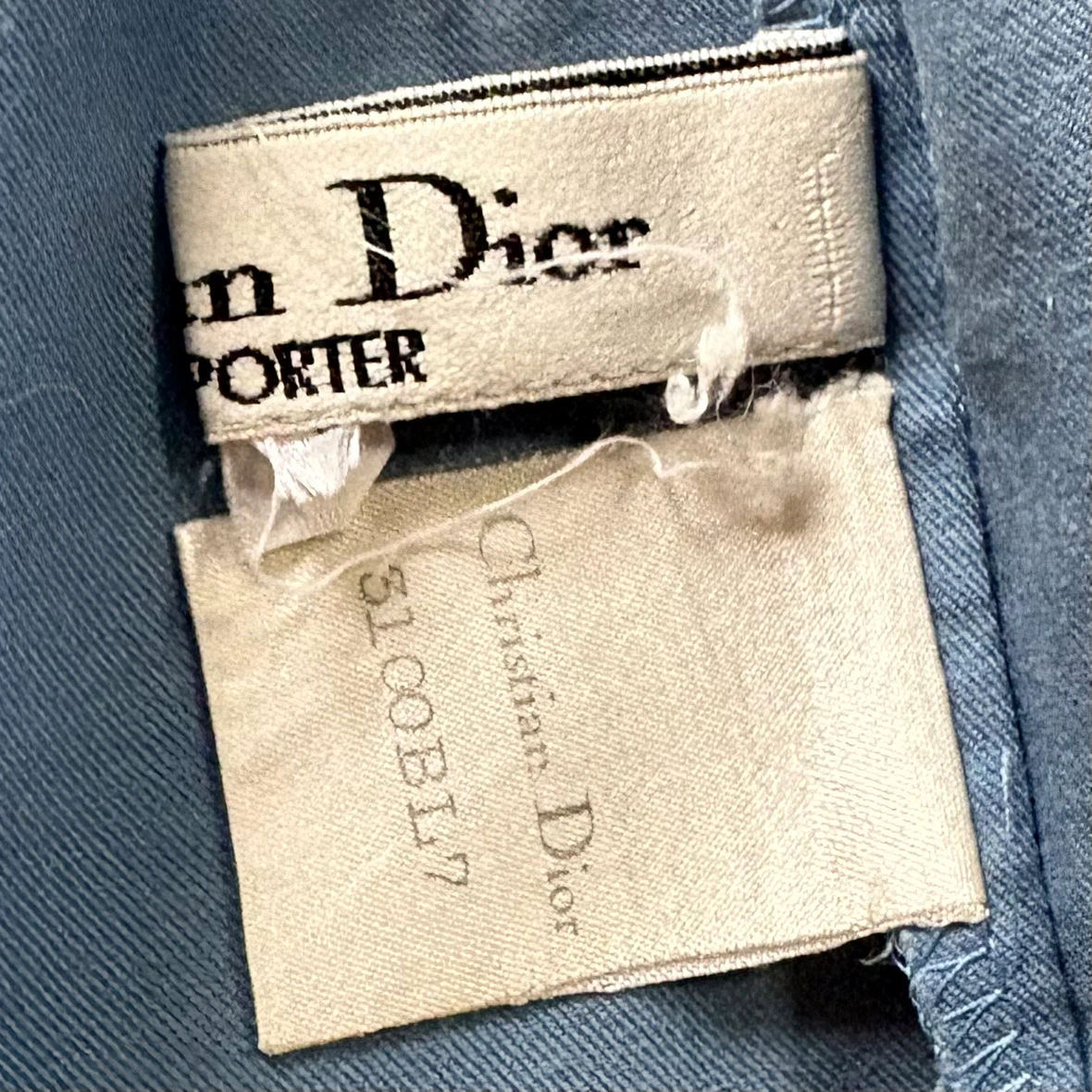 Christian Dior 半袖ブラウス ビッグカラー　修繕箇所有　ビンテージの写真9枚目