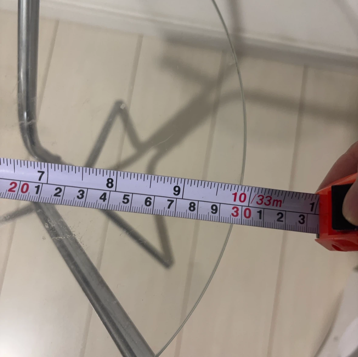 ガラス天板 サイドテーブル 丸型の写真3枚目