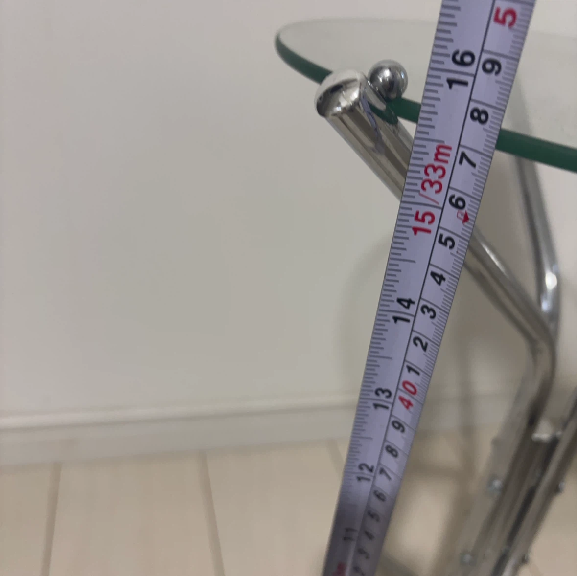 ガラス天板 サイドテーブル 丸型の写真4枚目