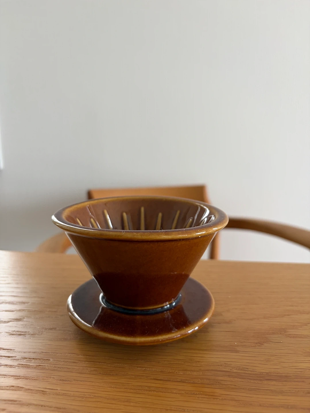 陶器製 コーヒードリッパー ブラウン