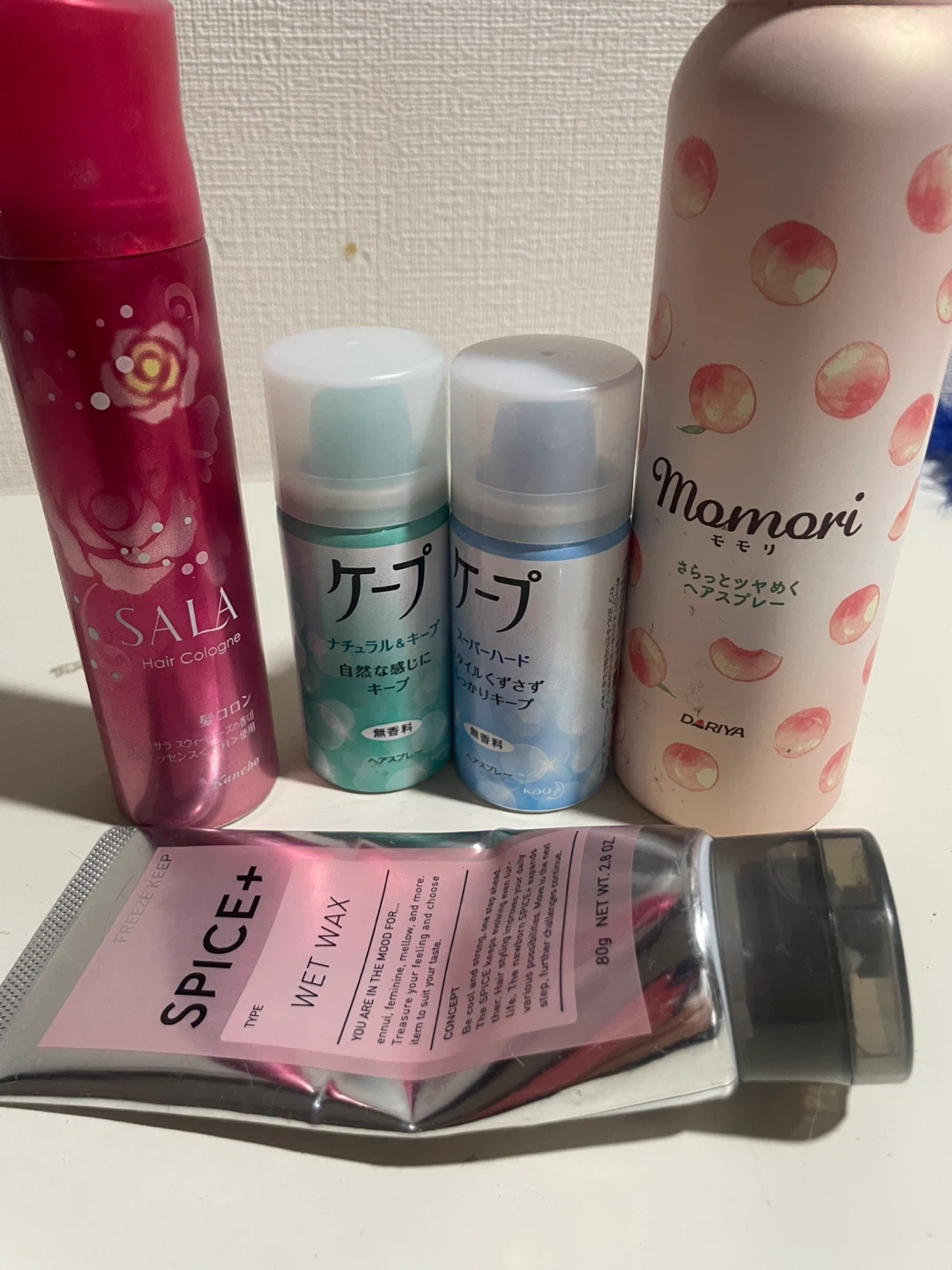 ヘアスタイリング、ヘアスプレー5点セット