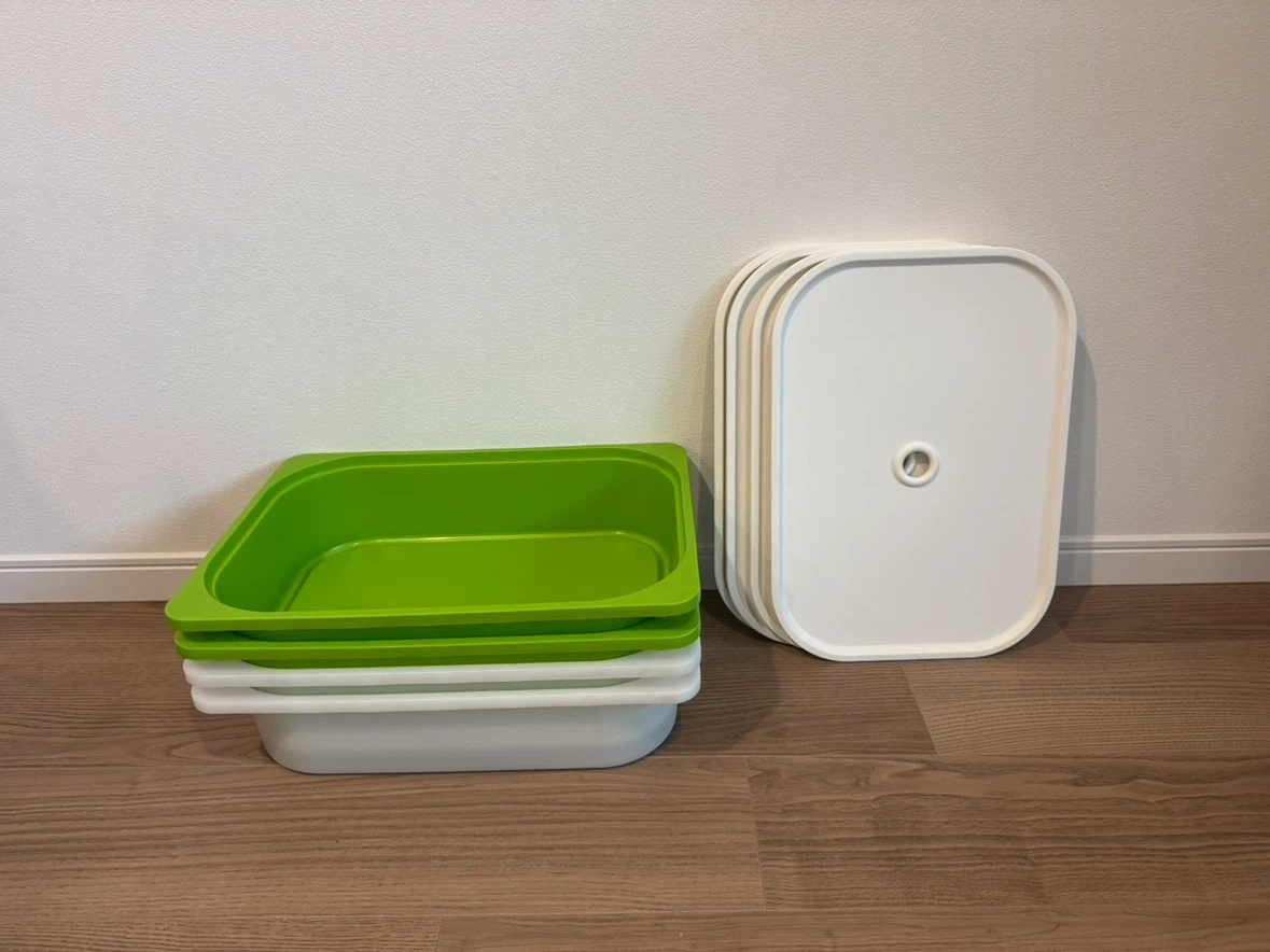 IKEA トロファスト 収納ボックス フタ付き 4個セット