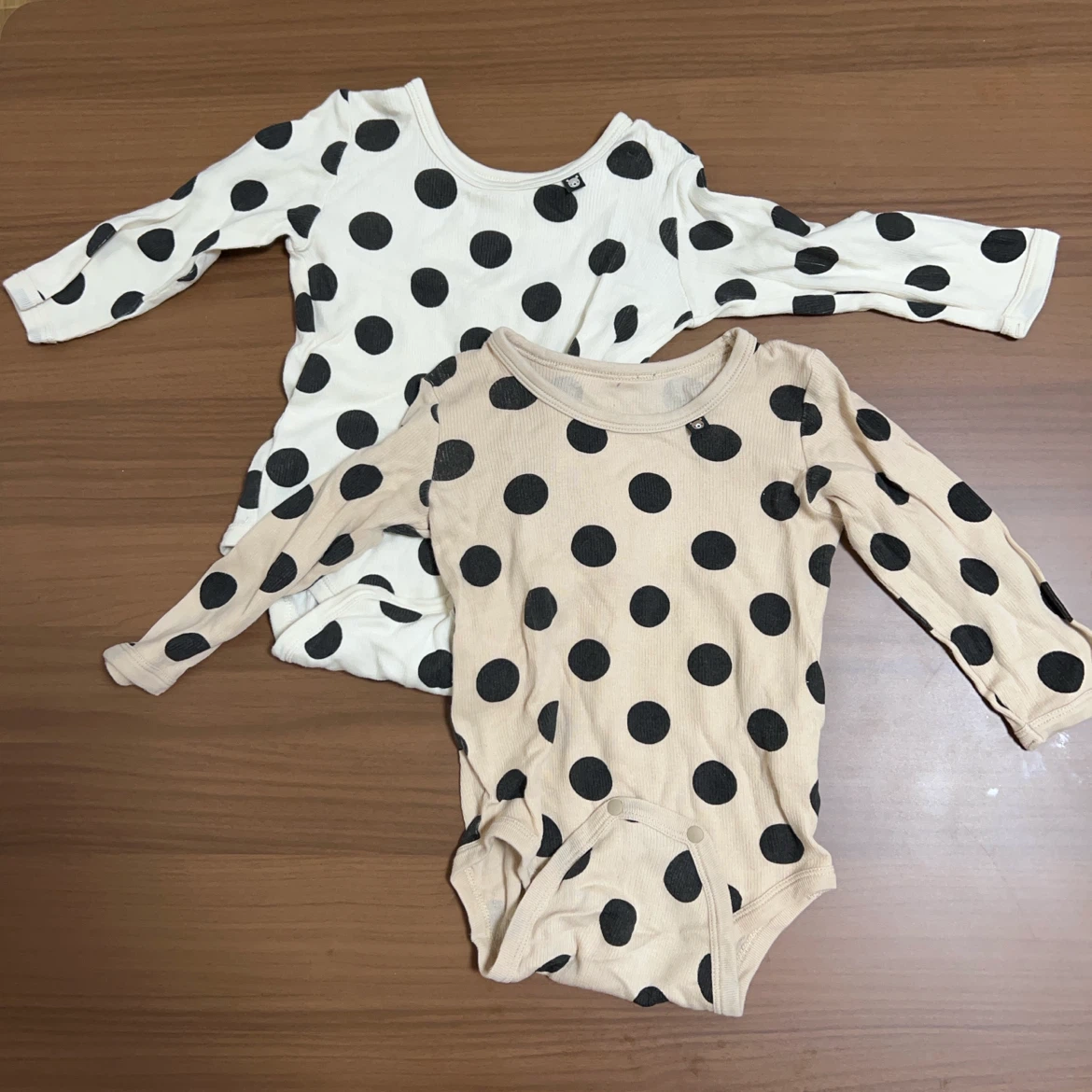 ベビー服 ドット柄 ロンパース 2枚セット