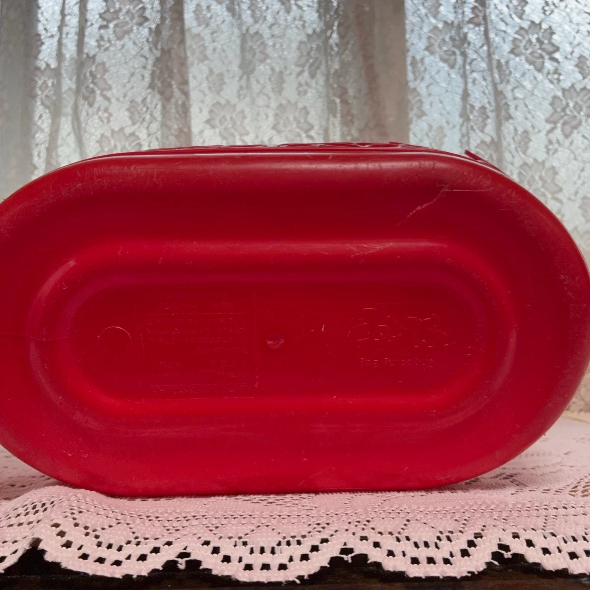 プラスチック製 レッド ランドリーバスケットの写真3枚目