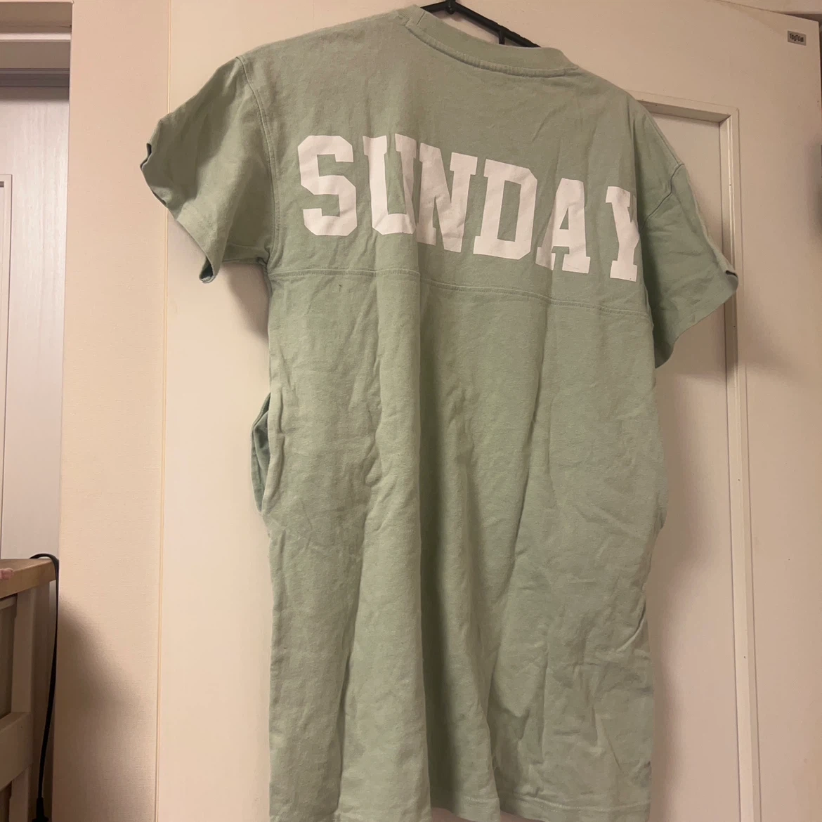 SUNDAY ロゴ 半袖 Tシャツワンピース グリーン140cm