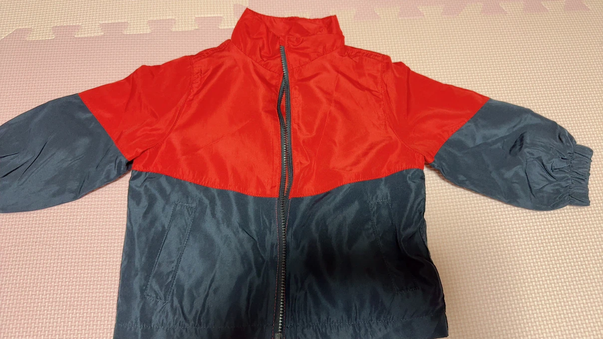 ウィンドブレーカー 赤紺 80cm