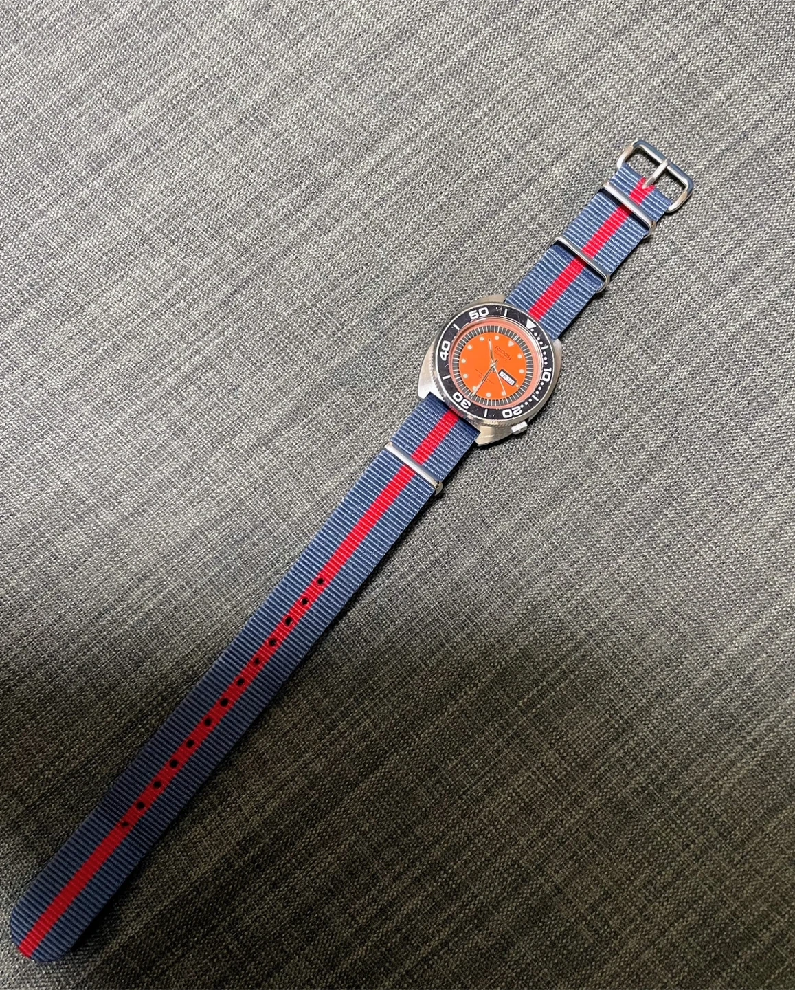 【即決】 動作品 希少 リコー オレンジボーイ クォーツ ダイバー 腕時計 メンズ