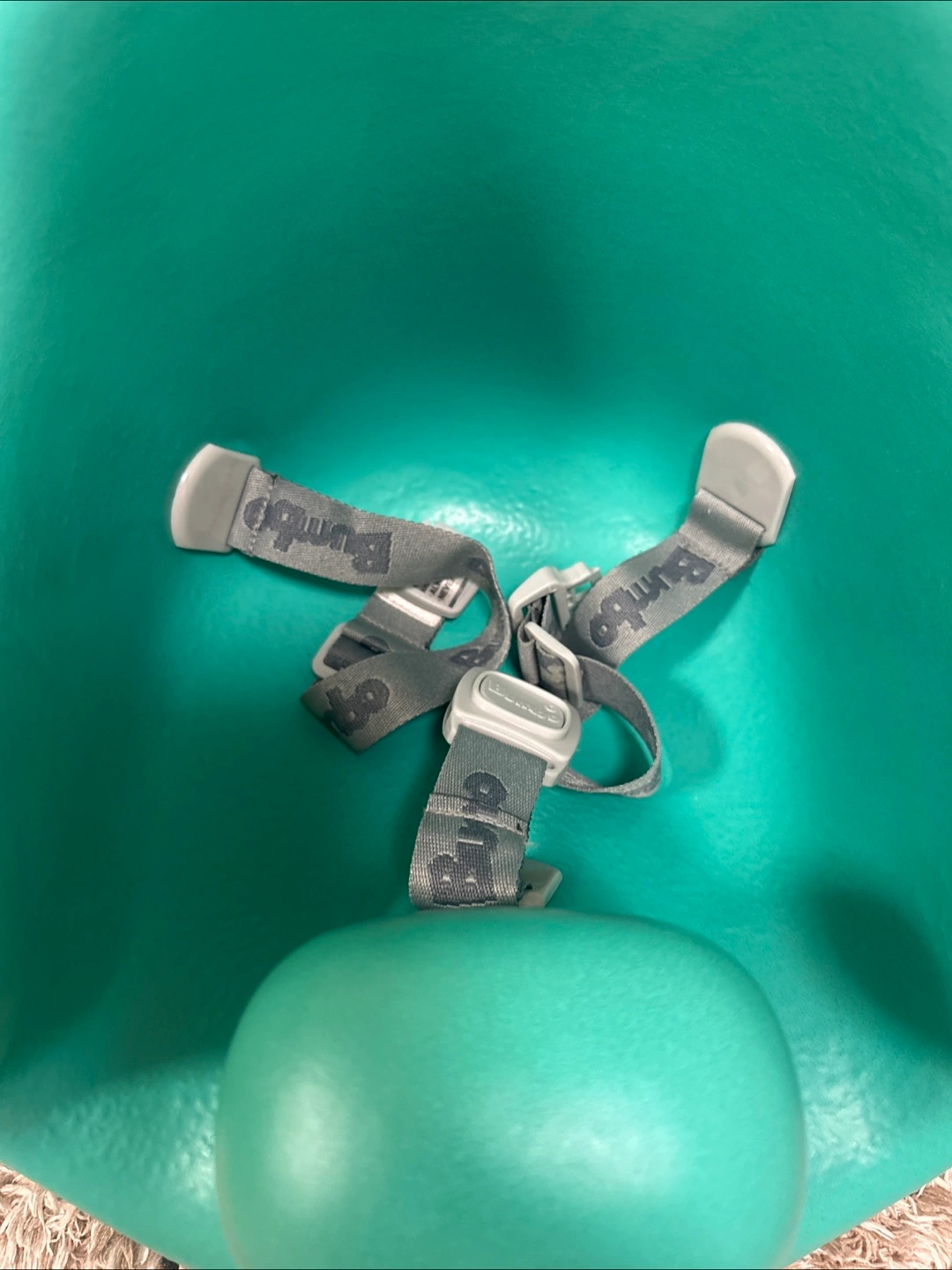 バンボ ベビーソファ グリーン 専用ベルト付きの写真2枚目