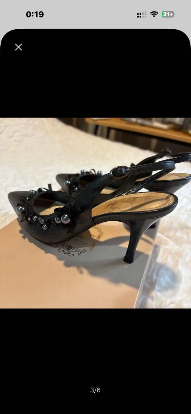 ストロベリーフィールズ パンプス 21.5cm 黒の写真2枚目
