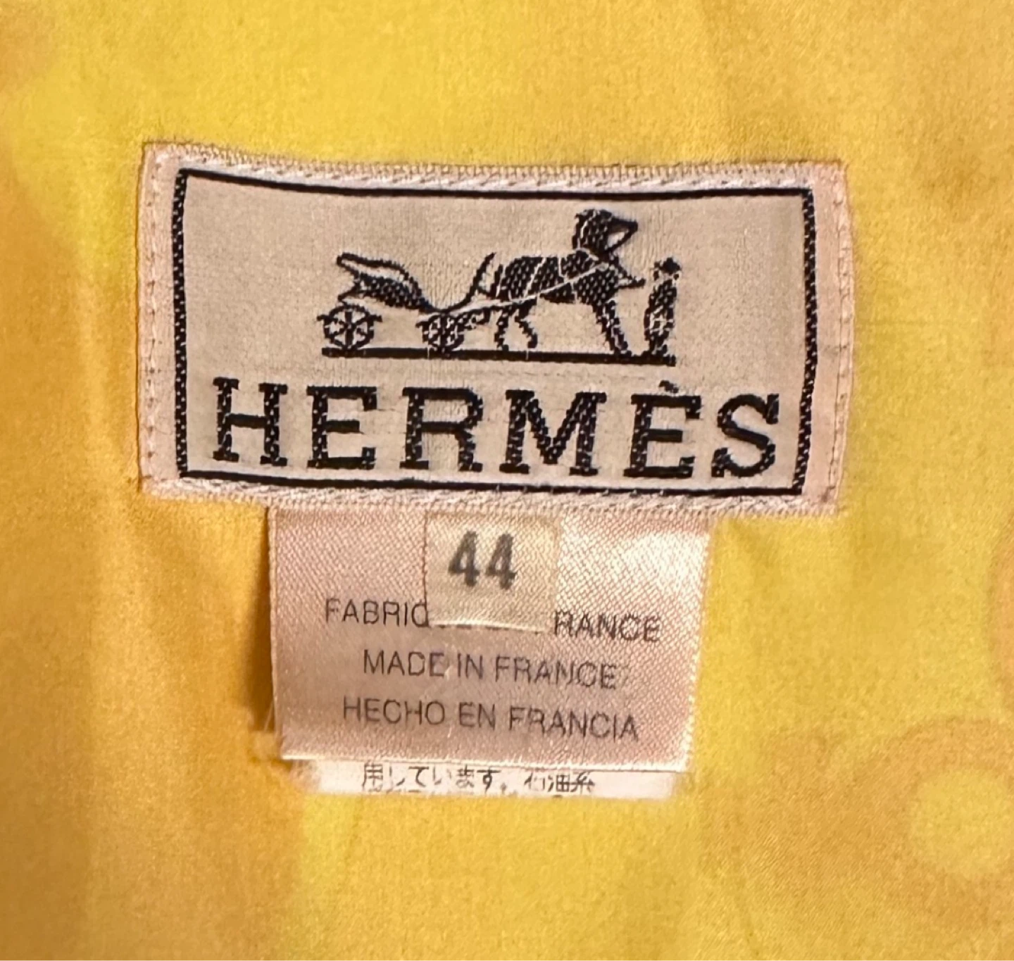 ヴィンテージ【HERMES】シルク100%ベスト　総柄 44の写真4枚目