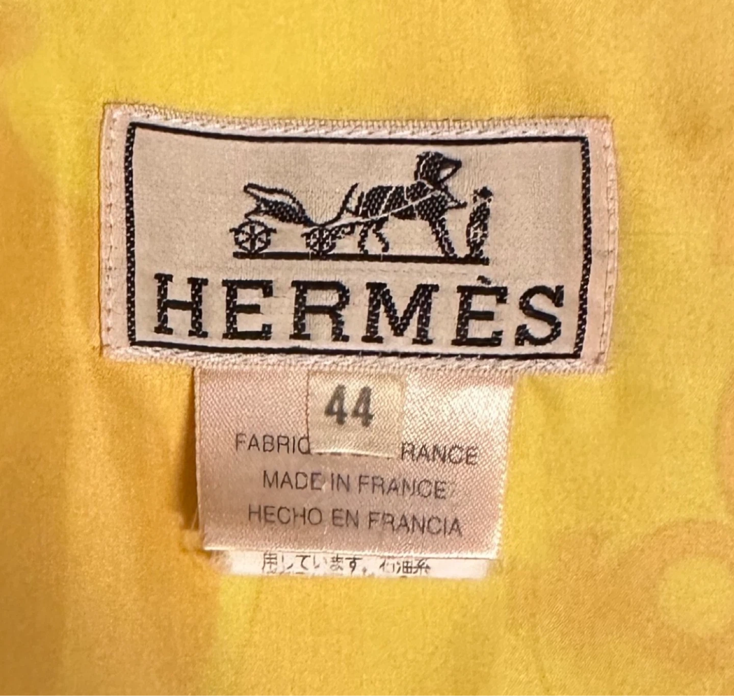 ヴィンテージ【HERMES】シルク100%ベスト 総柄 44の写真4枚目