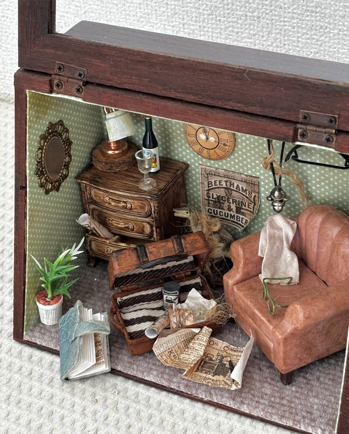 ハンドメイド 【探検家の部屋】ドールハウス ミニチュア ジオラマ ボックスの写真5枚目