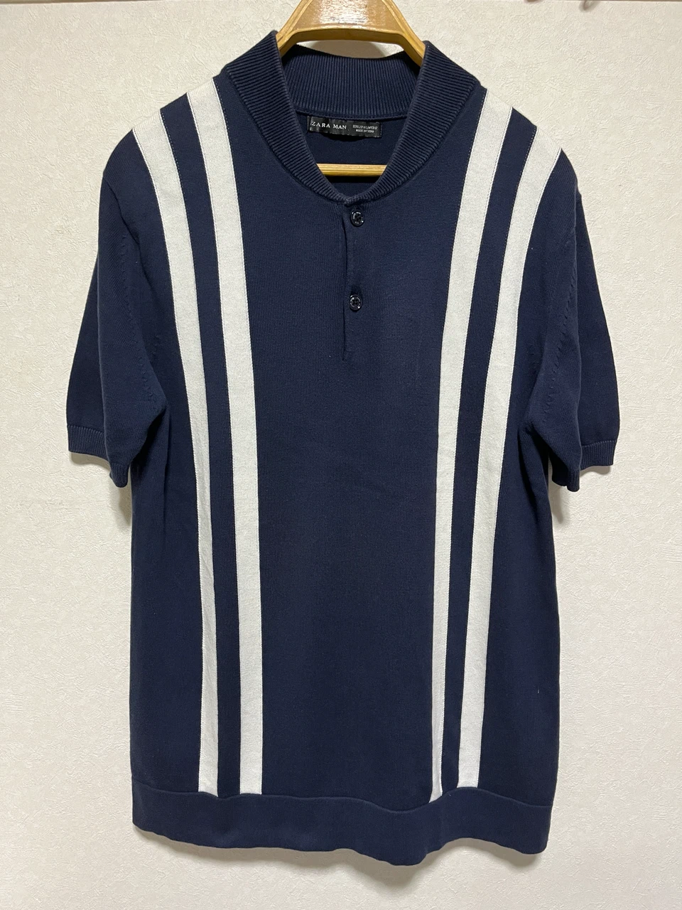 【美品】ZARA ザラ MAN ニッストライプ