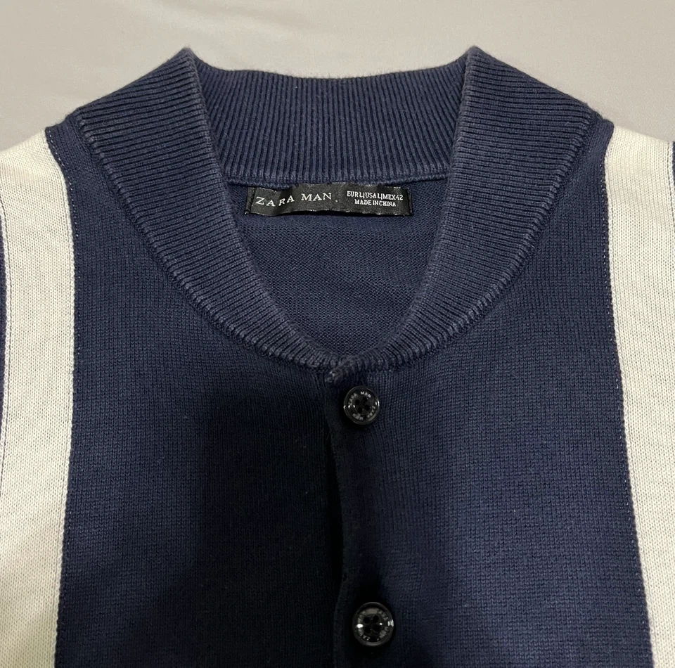 【美品】ZARA ザラ MAN ニッストライプの写真3枚目