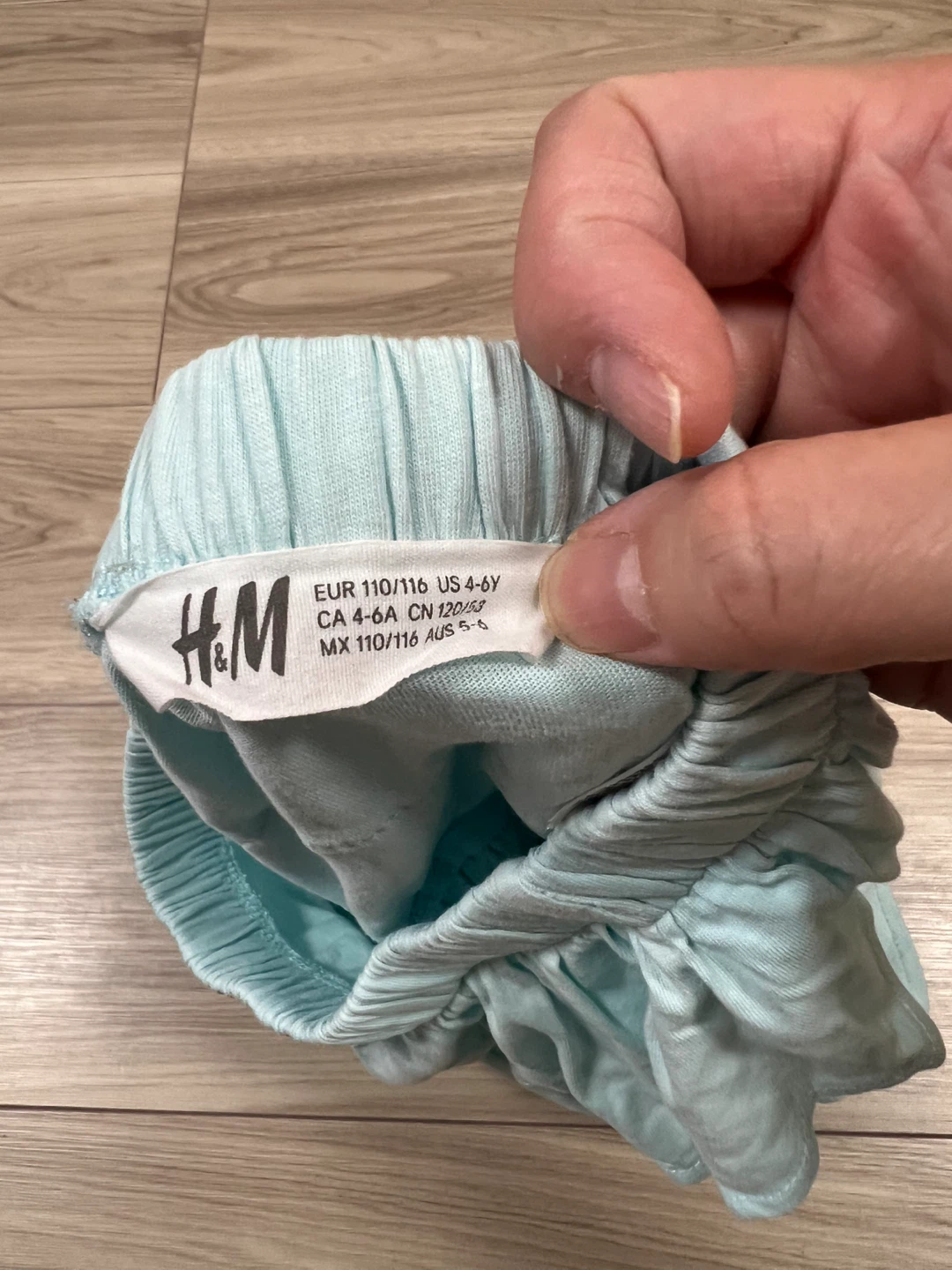 H&M フリルスカート ライトブルー 110cmの写真3枚目