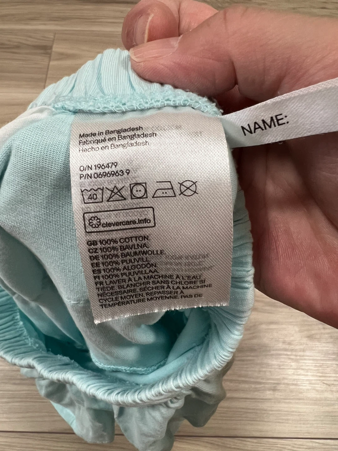 H&M フリルスカート ライトブルー 110cmの写真4枚目