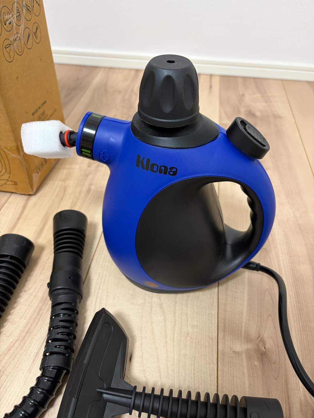 【新品未使用】Klona ハンディスチームクリーナー EM-307 付属品完備の写真2枚目