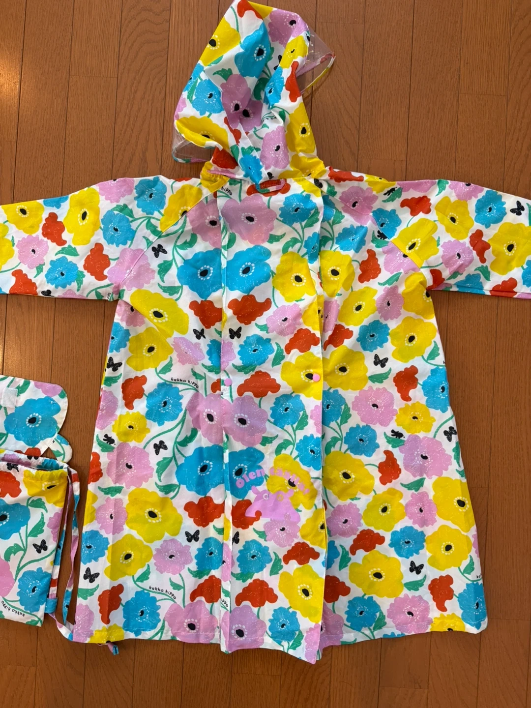 クッカヒッポ キッズレインコート 花柄の写真3枚目