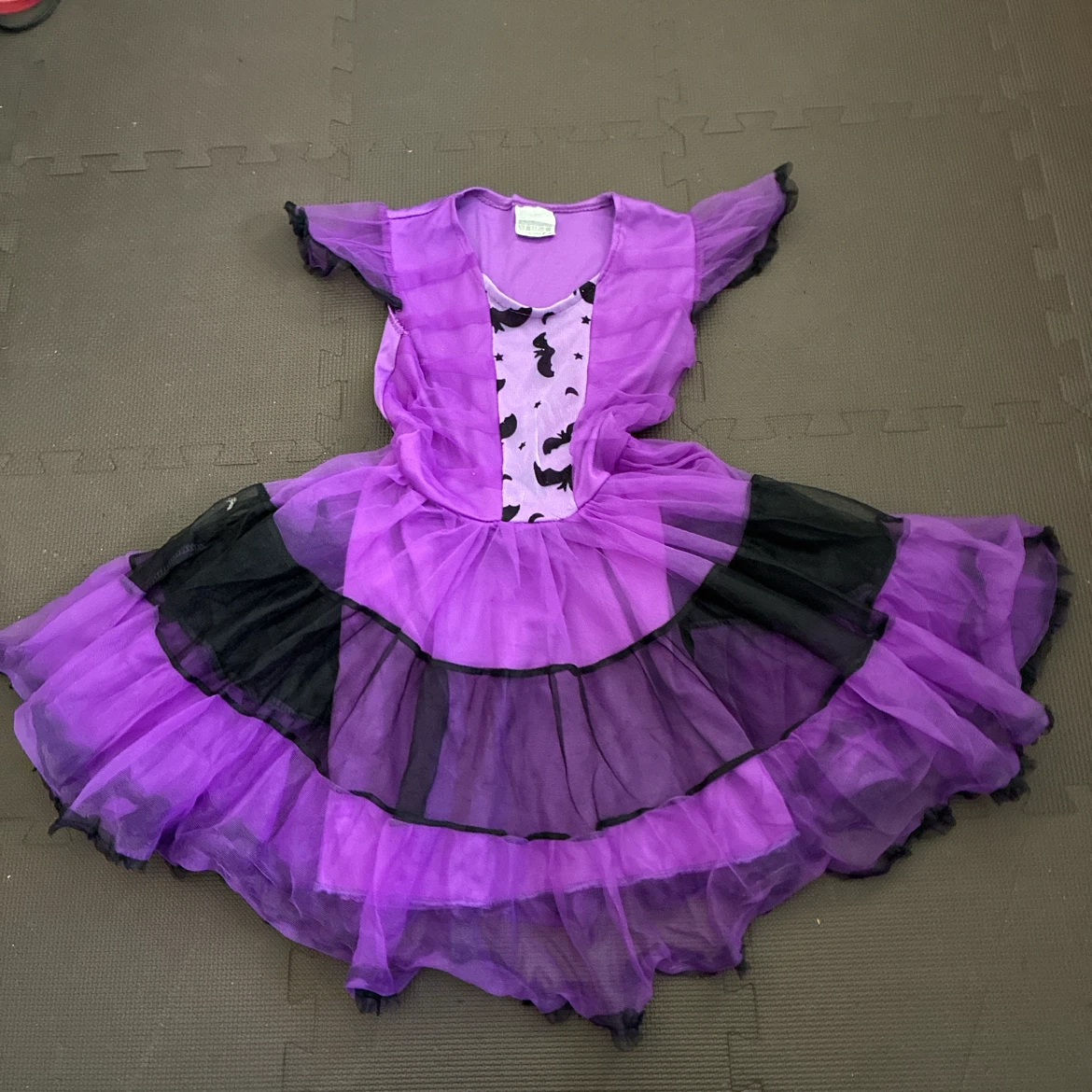 ハロウィン 魔女 ドレス パープル ブラック　120-130
